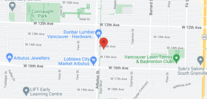 map of 2058 W 14TH AVENUE